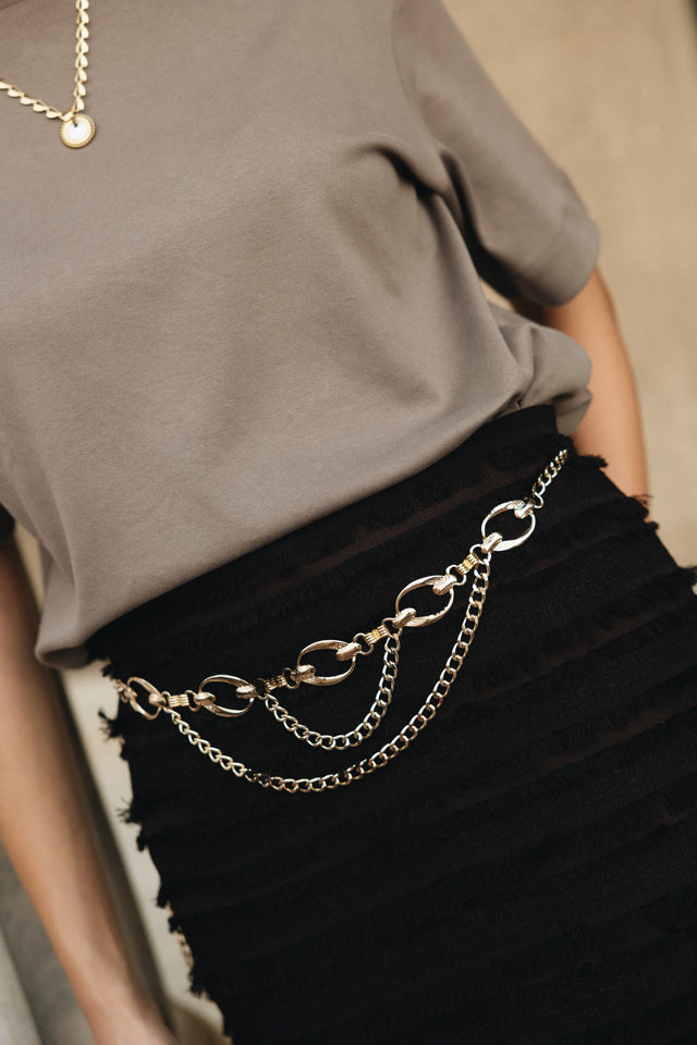 "AURORA" NICKEL CHAIN BELT