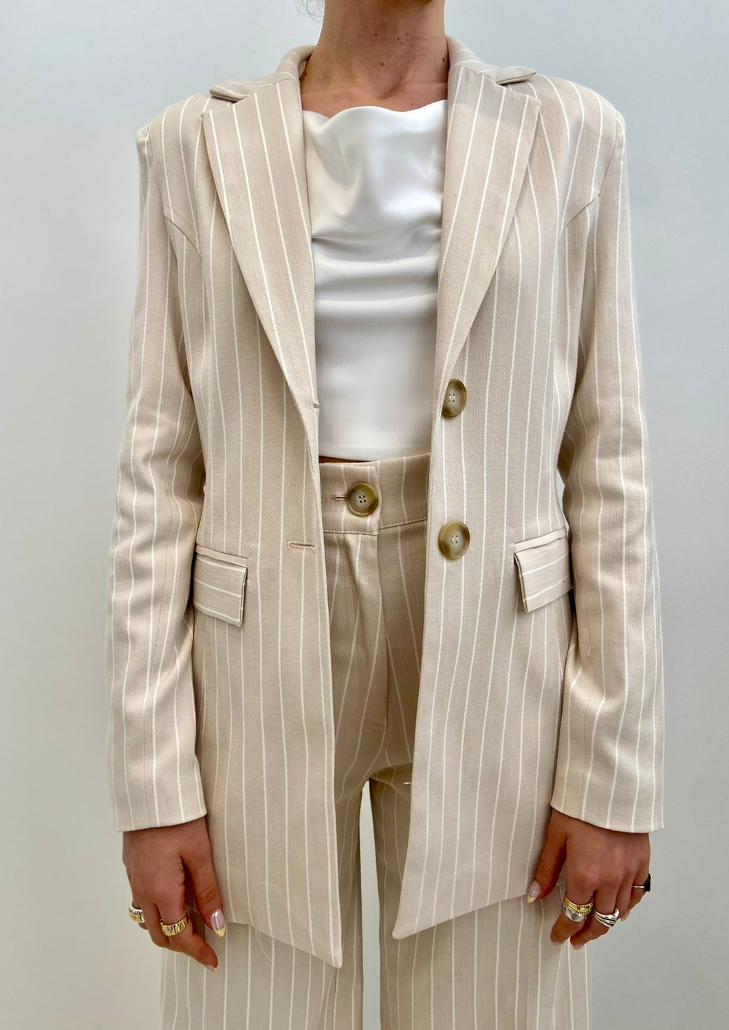 STRIPE BLAZER VANILLA