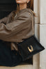 "WINGS" SMALL BLACK GOLD SHOULDER BAG