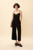 SWEETHEART NECKLINE JUMPSUIT BLACK