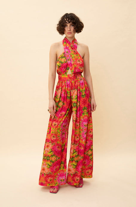 X-BUST LONG JUMPSUIT FLORAL