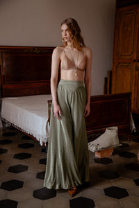 NATURAL PANTS OLIVE GREEN