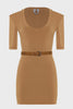 EARTH MINI DRESS BROWN