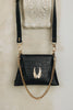 "WINGS" SMALL BLACK GOLD SHOULDER BAG