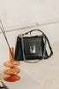"WINGS" SMALL BLACK NICKEL SHOULDER BAG
