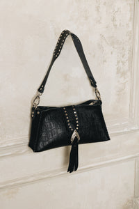 "I AM LOVE" BLACK NICKEL SHOULDER BAG