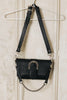 "MOVING ON" BLACK NICKEL SHOULDER BAG
