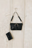"MOVING ON" BLACK NICKEL SHOULDER BAG