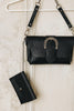 "MOVING ON" BLACK NICKEL SHOULDER BAG