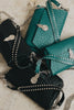 "ON MY MIND" BIG BLACK NICKEL SHOULDER BAG