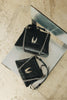 "WINGS" SMALL BLACK NICKEL SHOULDER BAG