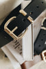 "HOLLOW" BLACK GOLD BELT