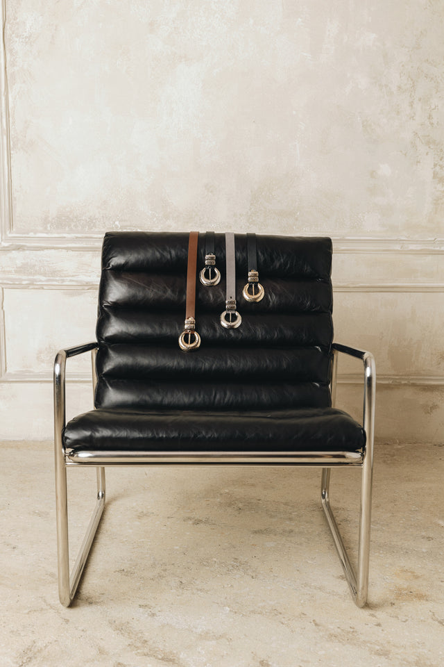 "DOUBLE VISION" BLACK GOLD BELT