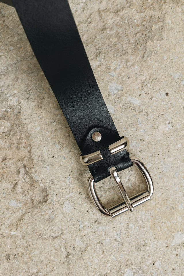 "HOLLOW" BLACK NICKEL BELT