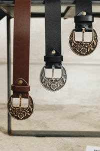 "WILDFLOWER" BLACK BRONZE BELT