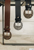 "WILDFLOWER" BLACK BRONZE BELT