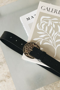 "WILDFLOWER" BLACK BRONZE BELT