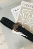 "WILDFLOWER" BLACK BRONZE BELT