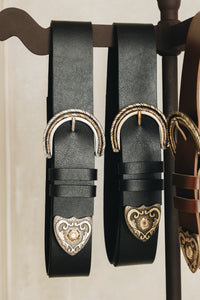 "I SEE A MORNING" BLACK BRONZE GOLD BELT