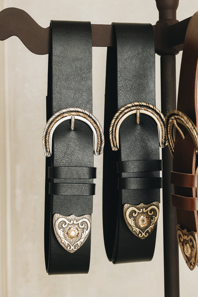 "I SEE A MORNING" BLACK BRONZE GOLD BELT