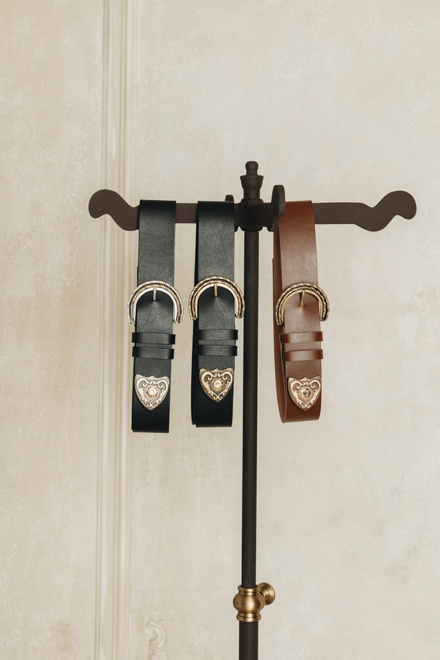 "I SEE A MORNING" BLACK BRONZE GOLD BELT