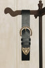 "I SEE A MORNING" BLACK NICKEL GOLD BELT