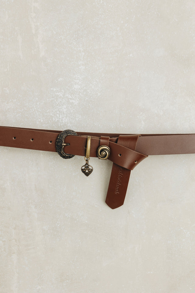 "LOVE CHANGES" BROWN BRONZE BELT