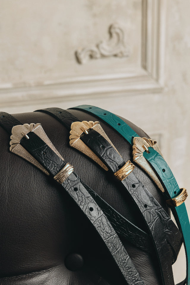 "SWEET ONE" BLACK GOLD BELT