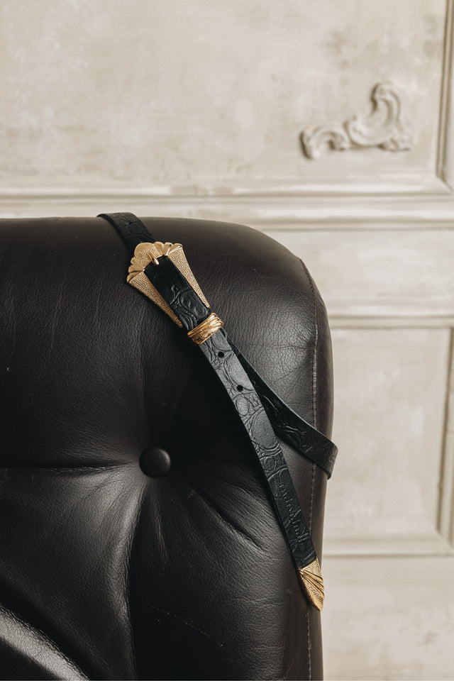 "SWEET ONE" BLACK GOLD BELT