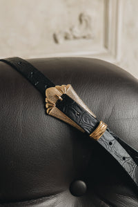 "SWEET ONE" BLACK GOLD BELT