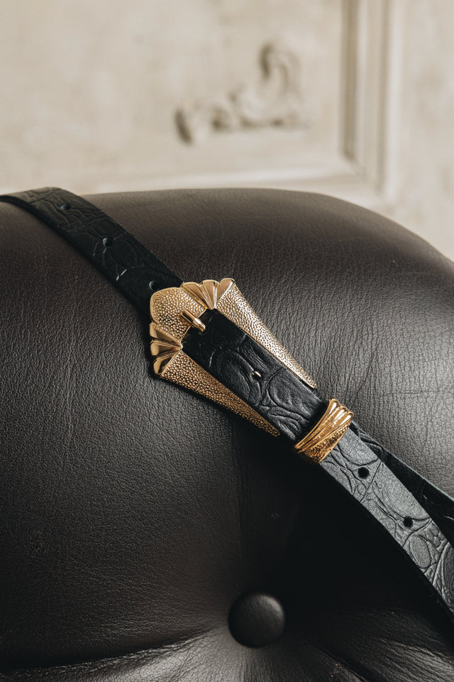 "SWEET ONE" BLACK GOLD BELT