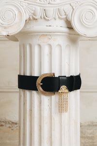 "RAIN" BLACK GOLD BELT