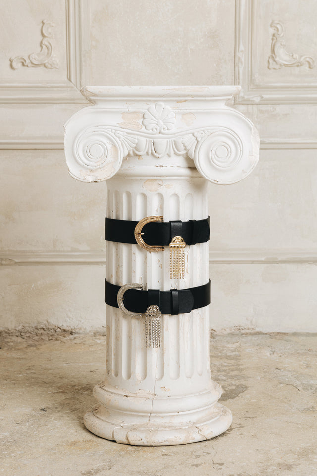 "RAIN" BLACK GOLD BELT