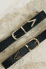 "GUIDING LIGHT" BLACK GOLD BELT