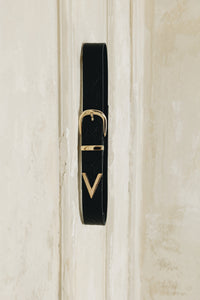 "GUIDING LIGHT" BLACK GOLD BELT