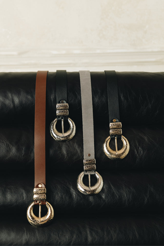 "DOUBLE VISION" BLACK GOLD BELT