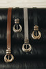 "DOUBLE VISION" BLACK NICKEL BELT