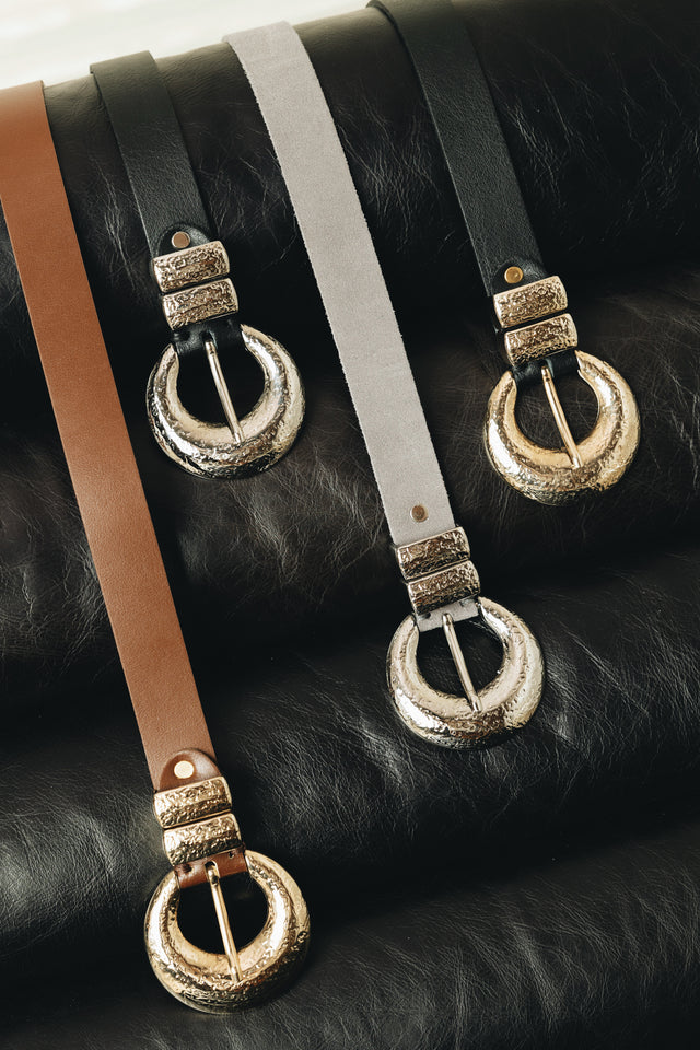 "DOUBLE VISION" BLACK GOLD BELT