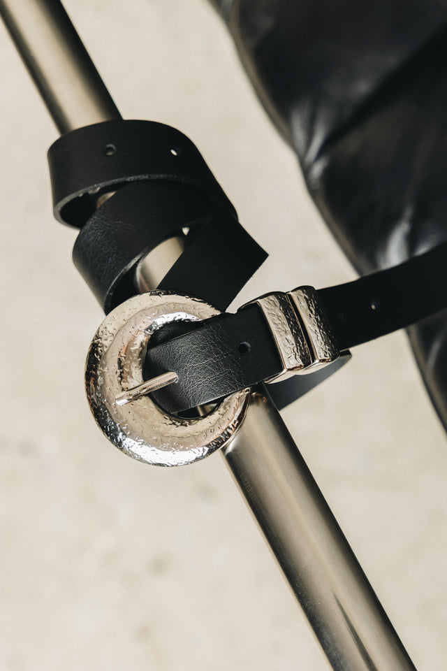 "DOUBLE VISION" BLACK NICKEL BELT