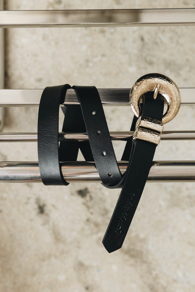 "DOUBLE VISION" BLACK GOLD BELT