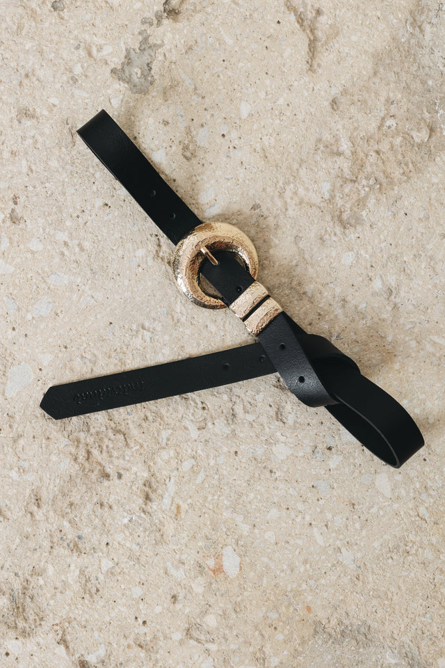 "DOUBLE VISION" BLACK GOLD BELT