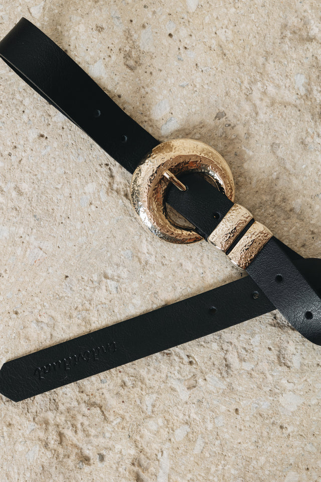 "DOUBLE VISION" BLACK GOLD BELT