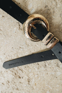 "DOUBLE VISION" BLACK GOLD BELT