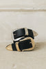 "AMANDA" BLACK GOLD BELT