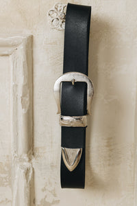 "AMANDA" BLACK NICKEL BELT