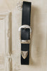 "AMANDA" BLACK NICKEL BELT