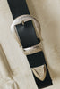 "AMANDA" BLACK NICKEL BELT
