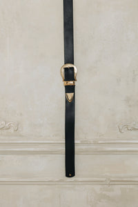 "AMANDA" BLACK GOLD BELT