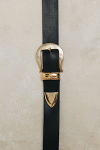 "AMANDA" BLACK GOLD BELT