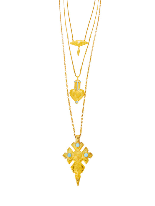 DIVINE NECKLACE (GOLD/TURQUOISE)